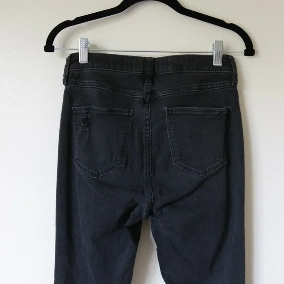 Black Hollister Curvy High Rise Distressed Jean Leggings 5 Long Juniors - Picture 6 of 6